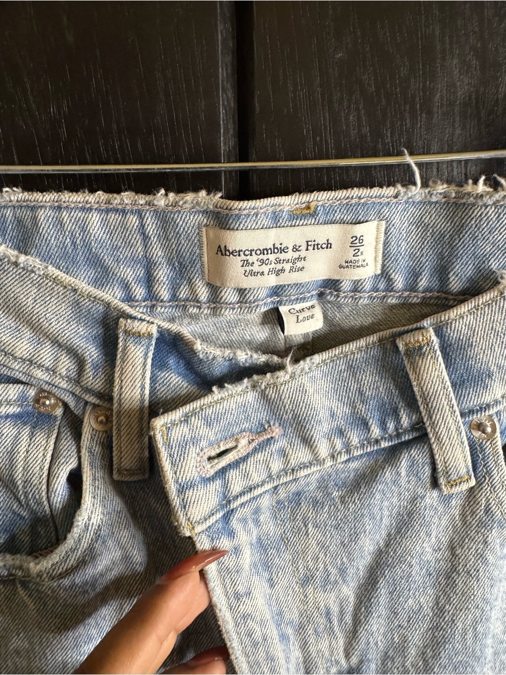 Abercrombie & Fitch Light Wash High-Rise Straight Leg Jeans